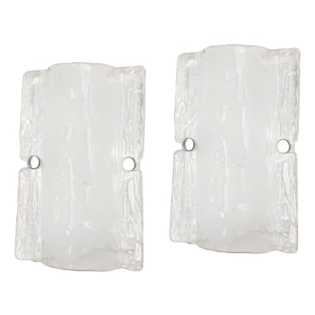 Murano Glass Sconces by Kalmar, Austria, 1960s, Set of 2 For Sale