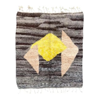 Modern Moroccan Tribal Hand-Knotted Area Rug Ethnic Decor For Sale