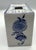 Mid-Century Modern Vintage MCM Andrea by Sadek Porcelain Blue Onion Frog Brick Vase For Sale - Image 3 of 6