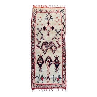 Mid 20th Century Vintage Moroccan Rug - 3'3" X 7'8" For Sale