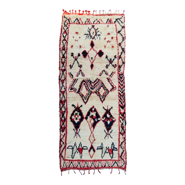 Mid 20th Century Vintage Moroccan Rug - 3'3" X 7'8" For Sale