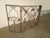 French Vintage Three Panel Brown Metal Fireplace Screen Scrolls & Flourishes For Sale - Image 3 of 12