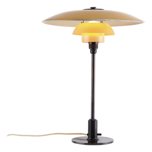 Model Ph 3.5/2.5 Table Lamp in Yellow with Painted Metal Top Shade by Poul Henningsen for Louis Poulsen, 1930s