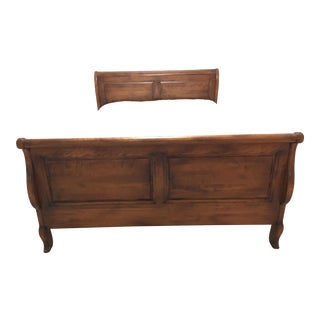 Ethan Allen Vintage French Country Sleigh Bed For Sale