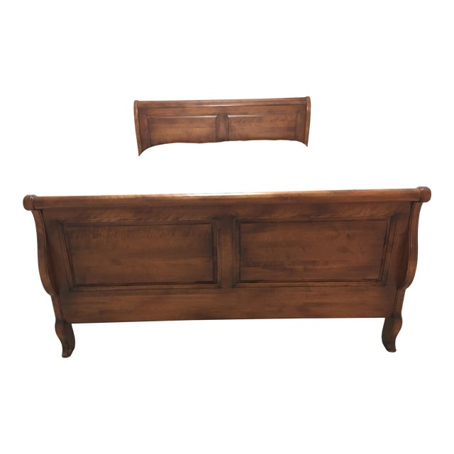 Ethan Allen Vintage French Country Sleigh Bed Chairish