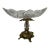 Antique Crystal SawTooth Cut Fruit Bowl on Brass Pedestal For Sale