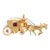 Vintage 18 Karat Yellow Gold Gem Set ‘Horse and Carriage’ Brooch For Sale
