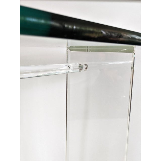 1970s Vintage Lucite Bar with Glass Top For Sale - Image 9 of 13