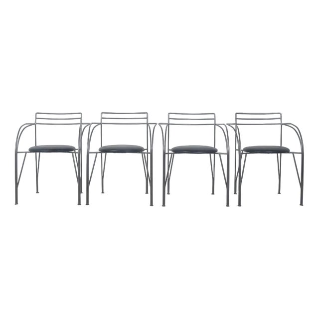 Lune d'Argent Chairs by Pascal Mourgue for Fermob, 1980s, Set of 4 For Sale