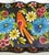 1930s Hand Painted Mexican Folk Art Tray With Polychrome Flowers and Bird For Sale - Image 6 of 16
