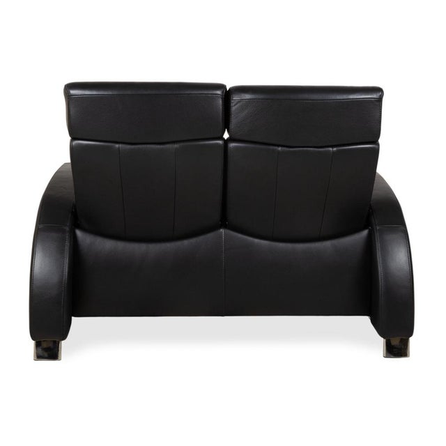 Arion Leather Two-Seater Black Manual Function Sofa from Stressless For Sale - Image 15 of 17