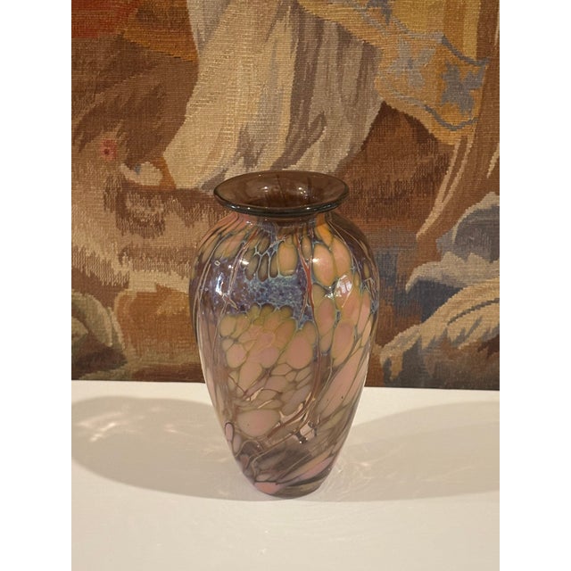 Vintage Studio Hand-Blown Art Glass Vase by Paul Bendzunas For Sale - Image 14 of 18