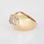 60s Vintage 1.25ct Diamond Bombe Ring 14k Yellow Gold Wide Cigar Band Sz 6 For Sale - Image 4 of 7