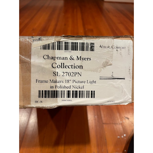 Chapman & Myers Collection Frame Makers 18” Picture Light in Polished Nickel For Sale - Image 10 of 10