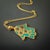 Floral Hamsa Hand Pendant Turquoise & Gold Necklace For Sale In Miami - Image 6 of 8