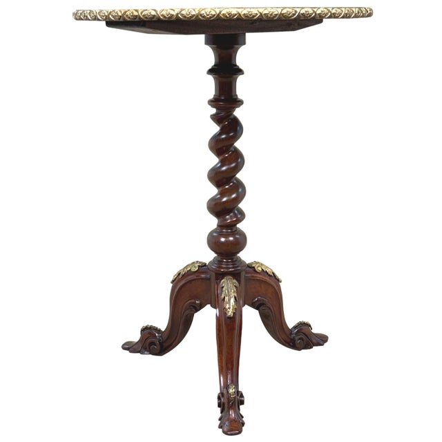 Mid 19th Century Victorian Ormolu and Marquetry Circular Lamp Table, 1860 For Sale - Image 5 of 10