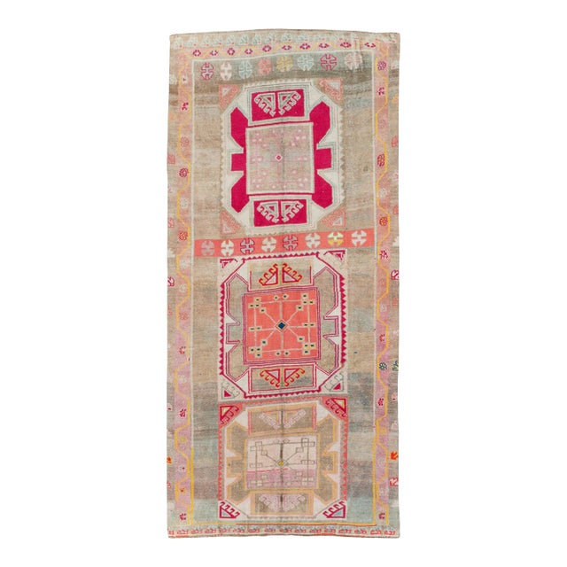 Galerie Shabab Collection Mid-20th Century Handmade Turkish Anatolian Gallery Carpet For Sale
