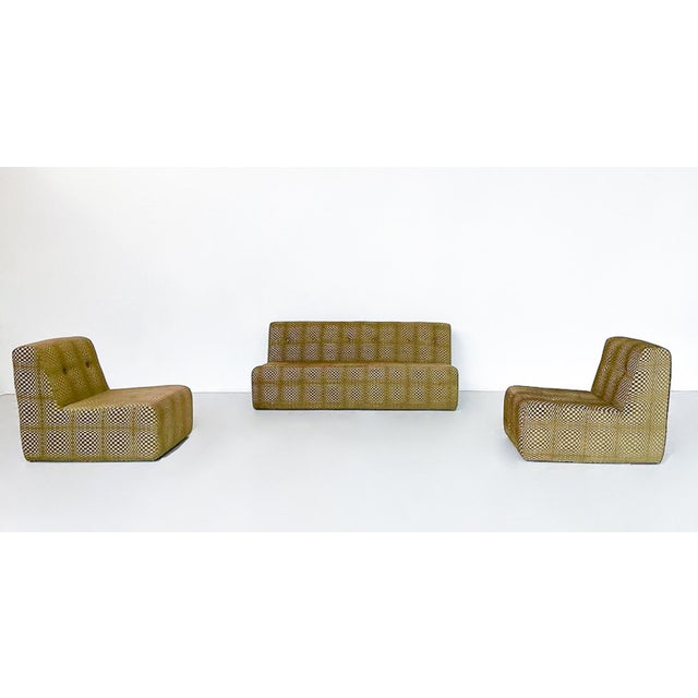 Mid-Century Modern Sofa and Lounge Chairs, Italy, 1970s, Set of 3 For Sale - Image 4 of 6