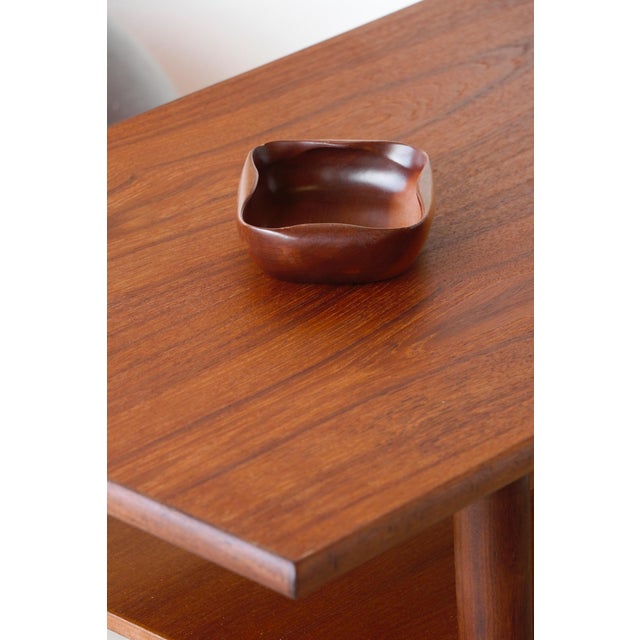 Brown Vintage Scandinavian Teak Coffee Table, Denmark, 1960s For Sale - Image 8 of 14