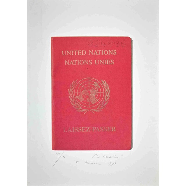 United Nations is an original lithograph realized by Bettino Craxi in 1994. The artwork is from the portfolio "The World",...