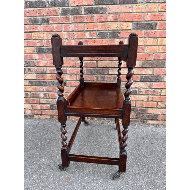 Wood 19th Century English Trolley With Barley Legs For Sale - Image 7 of 9