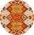 A beautiful hand-woven modern Kilim rug with a tan field and multi-color accents in an all-over geometric design. This rug...