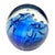 1990s Stunning Robert Eickholt Signed Sculptural Blue Paperweight Ohio Art Glass For Sale - Image 5 of 16