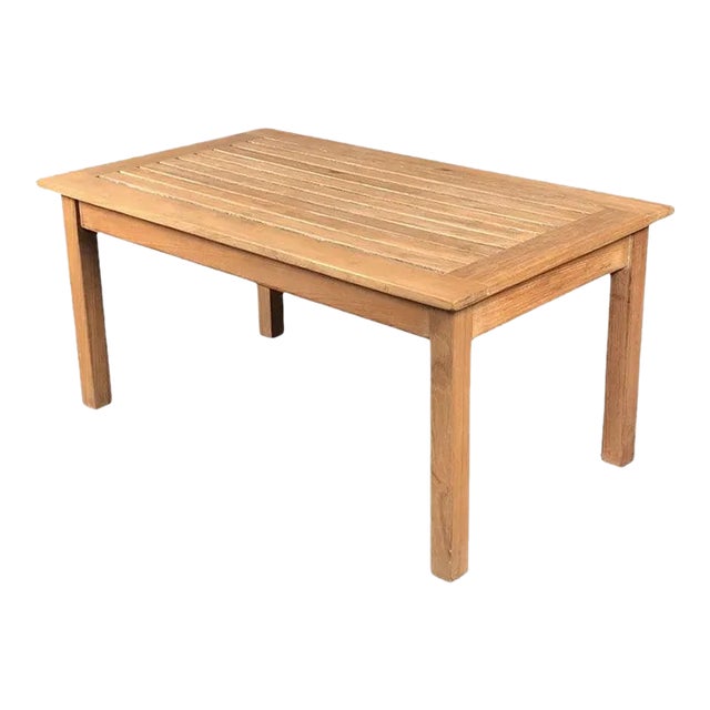English Rectangular Low Table of Teak for the Garden or Patio For Sale