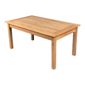 English Rectangular Low Table of Teak for the Garden or Patio