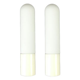 Mid-Century Modern Opaline Glass Wall Lamps from Limburg, Germany, 1970s, Set of 2 For Sale