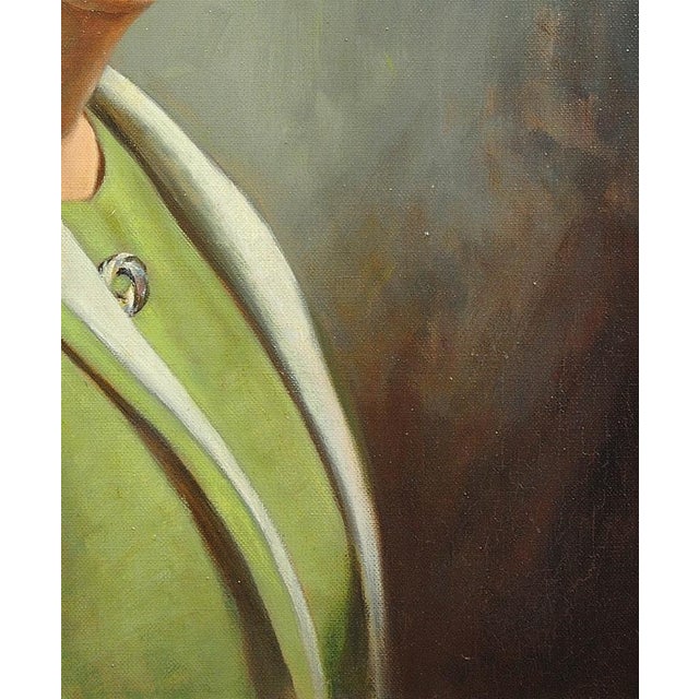 Howard Barron, Katherine Merry Nee Horstmann, Director of Horstmann Gear Company, 1946, Oil on Canvas For Sale - Image 10 of 18