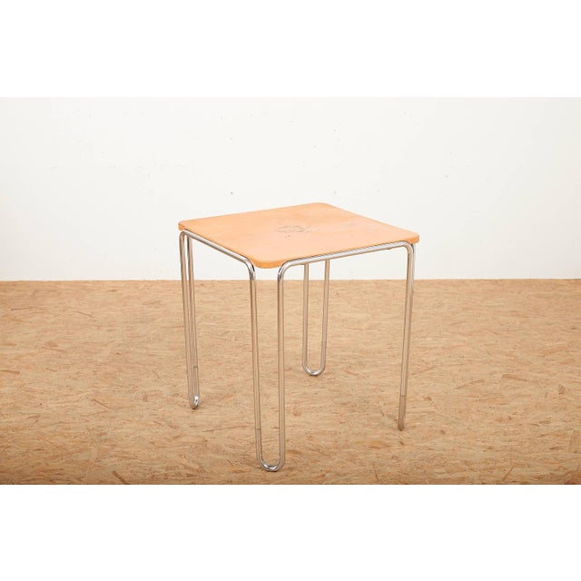 Loop Table B10 in Chrome-Plated Tubular Steel and Peach-Colored Lacquered Plywood by Marcel Breuer, 1927 For Sale - Image 14 of 14