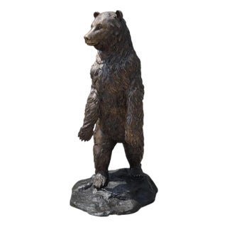 Life-Size Bronze Bear Sculpture, 2000 For Sale