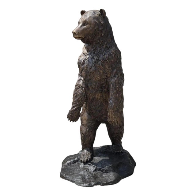 Life-Size Bronze Bear Sculpture, 2000 For Sale