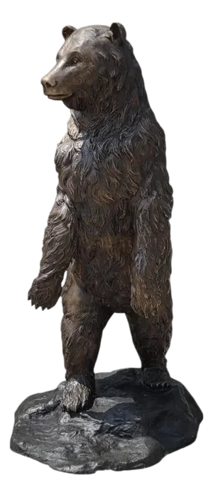 Life-Size Bronze Bear Sculpture, 2000
