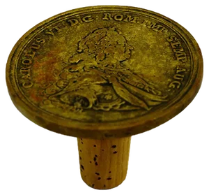 Brass Coin Bottle Stopper by Carl Auböck, Austria, 1950s