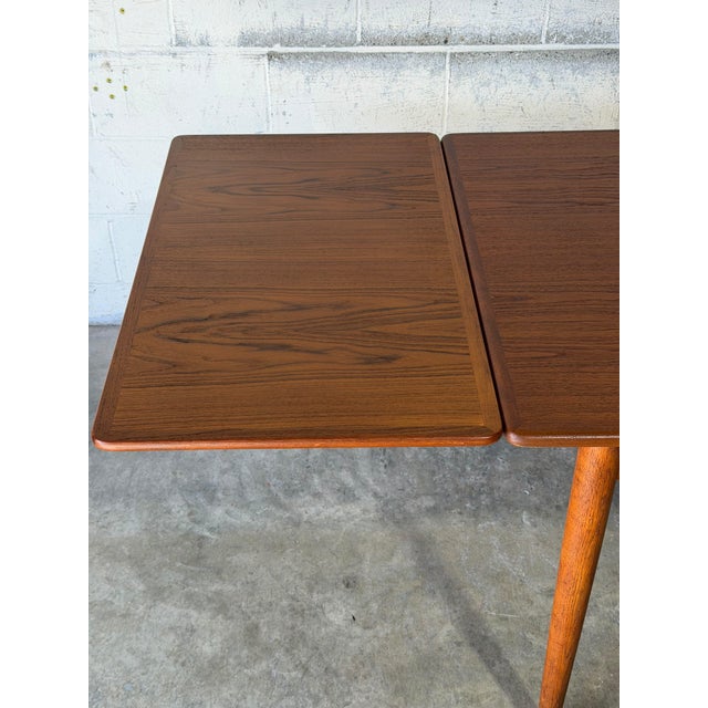 Brown Long Teak Extendable Dining Table With Two Pull-Out Leaves Danish Mid-Century Modern 1960s For Sale - Image 8 of 11