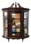 Mid 20th Century Victorian Curved Glass Mahogany 3 Tier Hanging Vitrine Wall Display Curio Cabinet For Sale