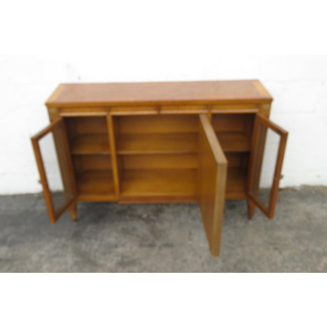 Mid Century Modern Narrow Sideboard Buffet Tv Media Entry Console Table 6275 For Sale - Image 13 of 18