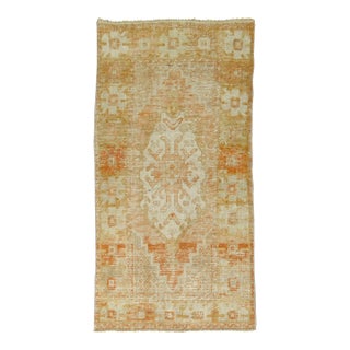 Early 21st Century Orange Shabby Turkish Rug - 2'8" x 4'9" For Sale