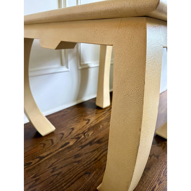1970s Embossed Leather Square Table Karl Springer For Sale - Image 4 of 15