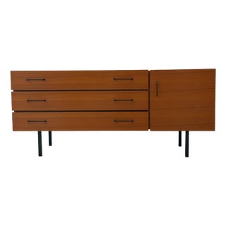 Mid-Century Scandinavian Teak Lowboard with Drawers For Sale