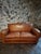 Mid-Century Modern Vintage Leather Moustache Sofa, France, 1940s-1950s For Sale - Image 3 of 17