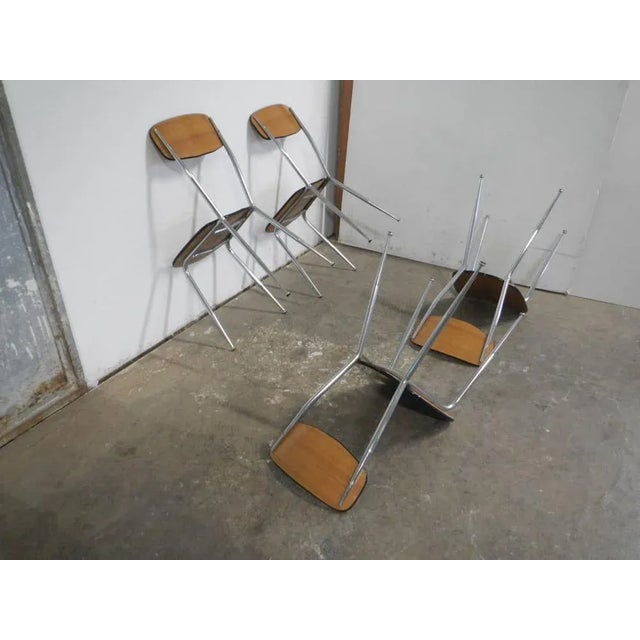 Brown Chairs in Formica, 1950s, Set of 4 For Sale - Image 3 of 9