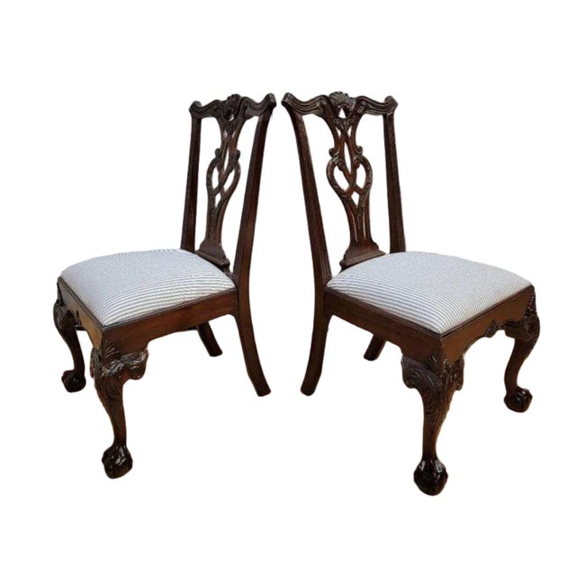 Henredon Vintage Chippendale Style Dining Chairs by Henredon - Ritterhouse Collection - Set of 6 For Sale - Image 4 of 7