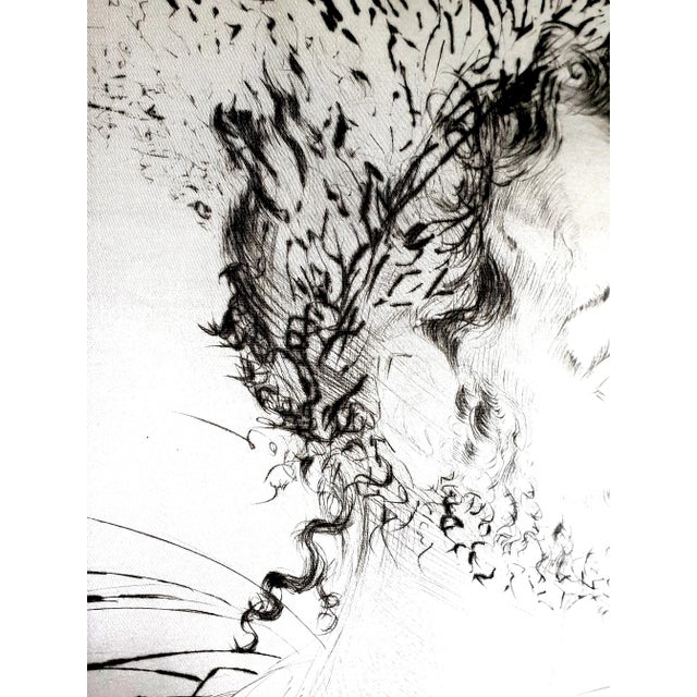 Salvador Dali - The Crown - Original Etching on Silk 1968 For Sale - Image 6 of 8
