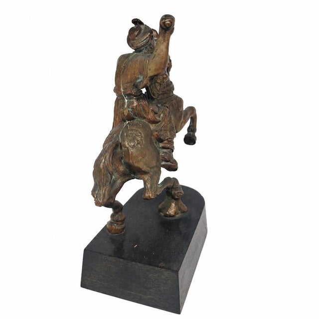 Warriors on Horseback in Bronze, 1950s, Set of 2 For Sale - Image 4 of 9