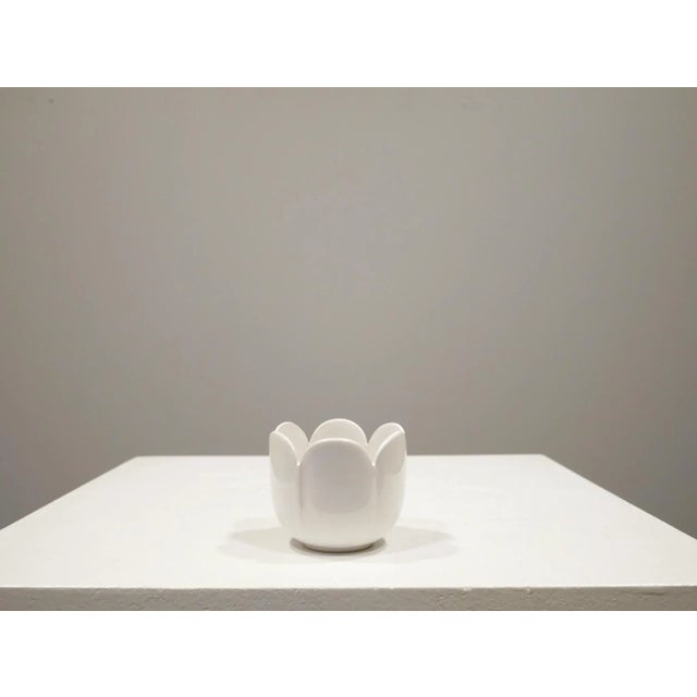 Flower Candleholders from Höganäs Ceramics, Sweden, 1980s, Set of 6 For Sale - Image 4 of 6