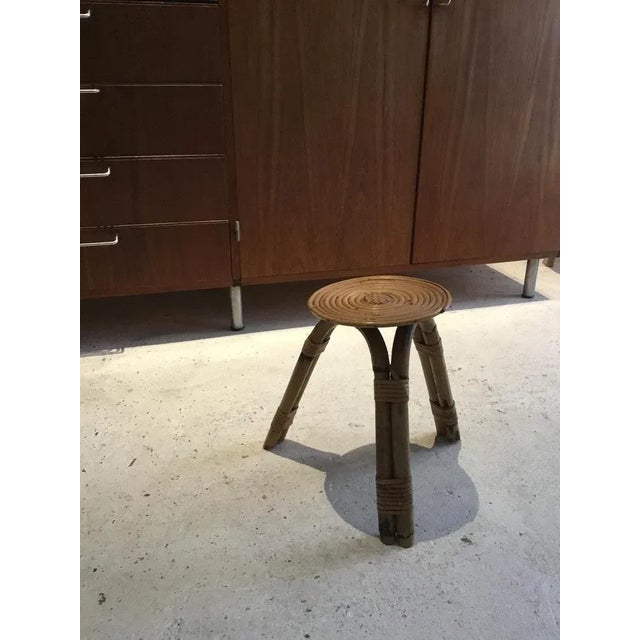 Rattan Stool, 1950s For Sale - Image 6 of 7
