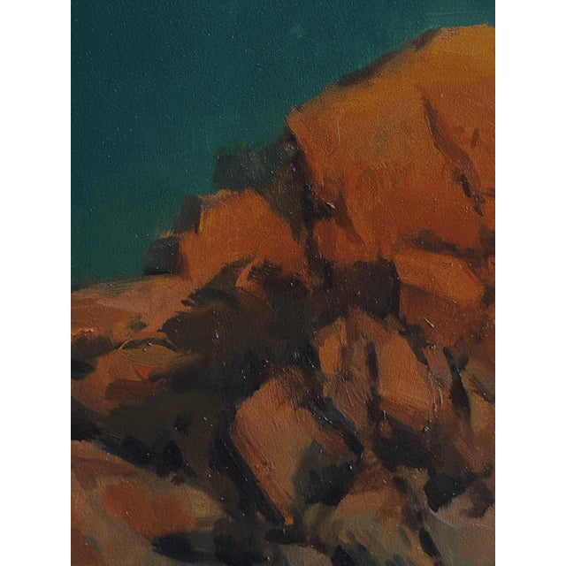 Early 21st Century Incandesce by Judd Mercer | Oil on panel Abstract depiction of illuminated rocky landscape. For Sale - Image 5 of 5